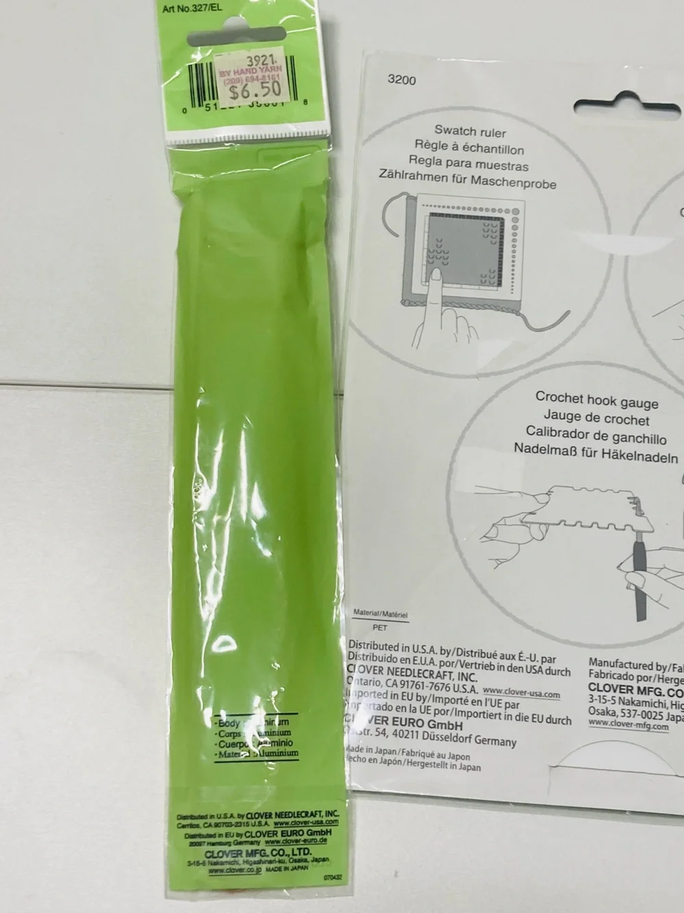 NEW Clover Swatch Ruler & Needle Gauge and 2 Stitch Holders